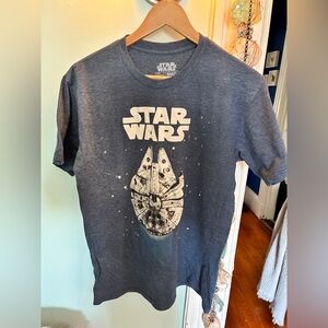 Star Wars blue  T-Shirt with Millennium Falcon. For those Star Wars fans